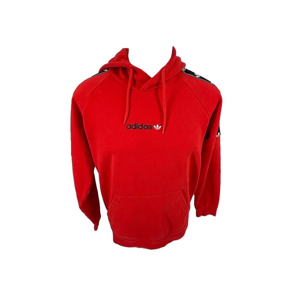 adidas Originals Men's Tech Hoodie Pullover Size Large Active FM3800 Red CLT